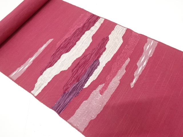 JAPANESE KIMONO / ANTIQUE BOLT FOR NAGOYA OBI / CHIKUZEN HAKATA / WOVEN MIST